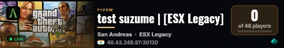 test suzume | [ESX Legacy] live status badge