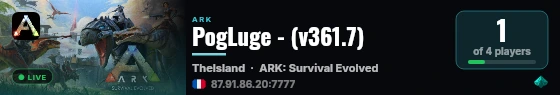 PogLuge - (v361.7) live status badge