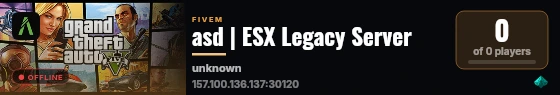 asd | ESX Legacy Server live status badge