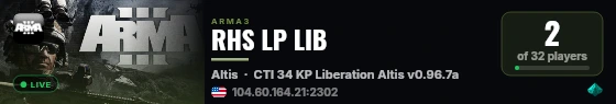 RHS LP LIB live status badge