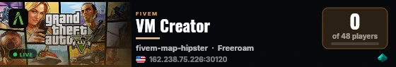 VM Creator live status badge