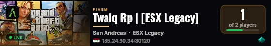 Twaiq Rp | [ESX Legacy] live status badge