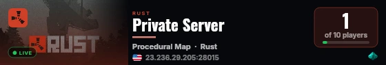 Private Server live status badge