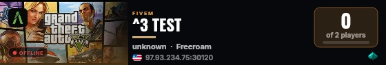 ^3 TEST live status badge