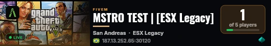 MSTRO TEST | [ESX Legacy] live status badge