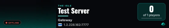 Test Server live status badge
