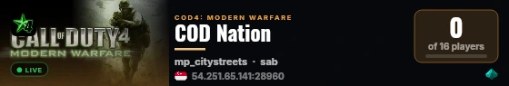 COD Nation live status badge