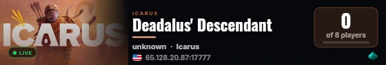 Deadalus' Descendant live status badge