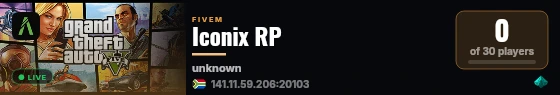 Iconix RP live status badge