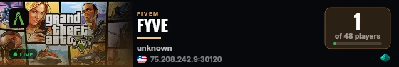 FYVE live status badge