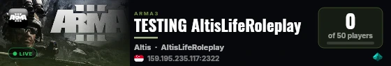 TESTING AltisLifeRoleplay live status badge