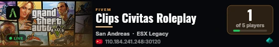 Clips Civitas Roleplay live status badge