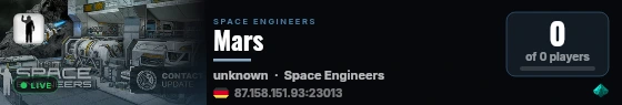 Mars live status badge