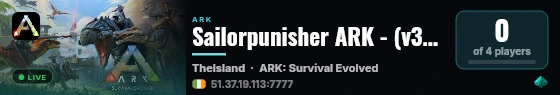 Sailorpunisher ARK - (v361.7) live status badge