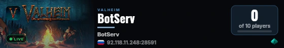 BotServ live status badge