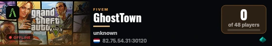 GhostTown live status badge