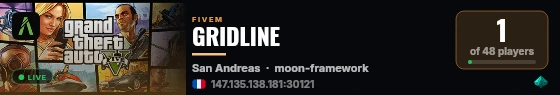 GRIDLINE live status badge