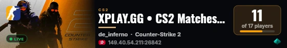 XPLAY.GG • CS2 Matches #391 live status badge