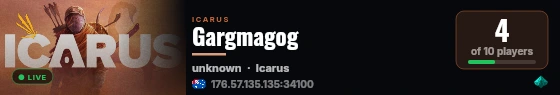 Gargmagog live status badge