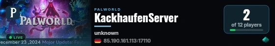 KackhaufenServer live status badge