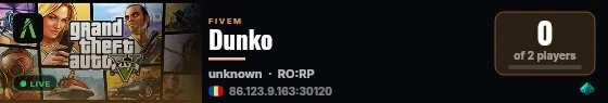 Dunko live status badge