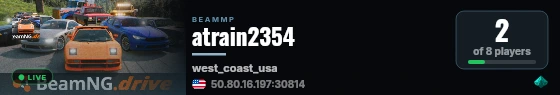 atrain2354 live status badge