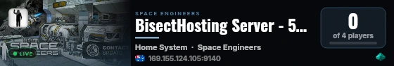 BisectHosting Server - 5bfec4ff live status badge