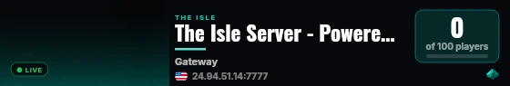 The Isle Server - Powered by AMP live status badge