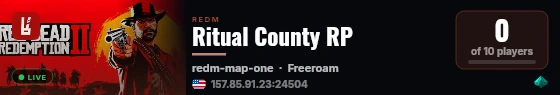 Ritual County RP live status badge