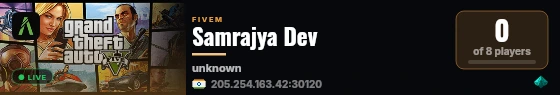 Samrajya Dev live status badge