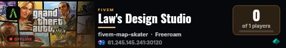 Law's Design Studio live status badge