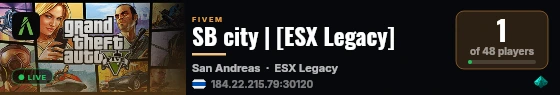 SB city | [ESX Legacy] live status badge