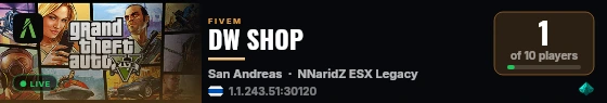 DW SHOP live status badge