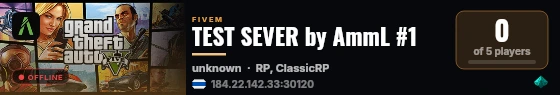 TEST SEVER by AmmL #1 live status badge