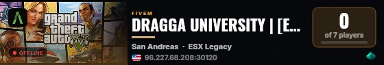 DRAGGA UNIVERSITY | [ESX Legacy] live status badge