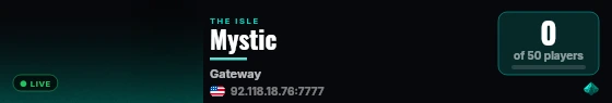 Mystic live status badge