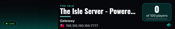The Isle Server - Powered by AMP live status badge