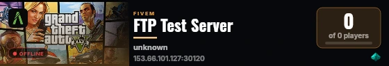 FTP Test Server live status badge