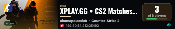 XPLAY.GG • CS2 Matches #732 live status badge