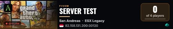 SERVER TEST live status badge