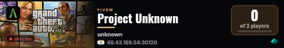 Project Unknown live status badge
