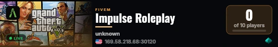 Impulse Roleplay live status badge