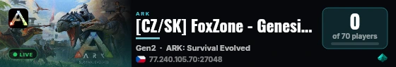 [CZ/SK] FoxZone - Genesis 2 PvE vanilla - (v361.7) live status badge