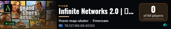 Infinite Networks 2.0 | 🇺🇸 USA-Based QBOX Roleplay | 🎉 GRAND OPENING | 🔄 FRESH WIPE live status badge
