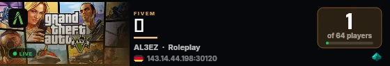 default FXServer live status badge