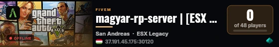 magyar-rp-server | [ESX Legacy] live status badge