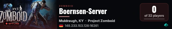 Boernsen-Server live status badge