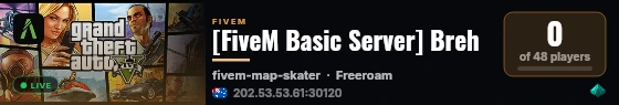 [FiveM Basic Server] Breh live status badge