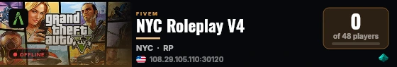 NYC Roleplay V4 live status badge