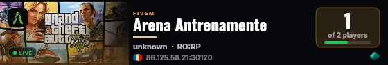 Arena Antrenamente live status badge